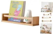 Oak Floating Shelves - 16 Inch Wall Mounted Wooden Bookshelf for Kitchen,