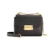 Nicole Miller Glitter Box Crossbody Gold Chain Strap Elevated Bag NEW w/ TAGS!!