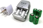 800mAh 3.0V Li-ion Replacement Rechargeable Battery/Charger for EL1CR2 ELCR2T CR2S CR-2 RLCR2 RLCR2-L KCR2 5046LC DLCR2 DLCR2B CR15H270 CR15270 15270 15266 (4X Battery + 1x Charger)