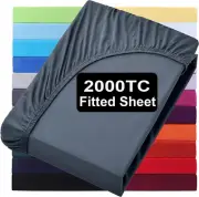 2000TC Bottom Sheet Mattress Cover Deep Pocket King/Queen/Double/K Single/Single