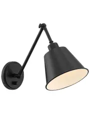Crystorama Mitchell 1-Light Matte Black Wall Mount