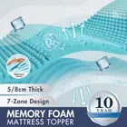 Bed Memory Foam Mattress Topper Bed Cool Gel Bamboo Cover Underlay Pad 5/8CM HOT