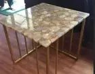 22" Agate Table Top Handmade semi precious stones Work