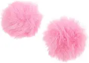 HONITANO 2Pcs Furry Microphone Cover Splash Protector for Ktv Singing Accessories for Recording Stage and Office Use Noise Reduction and Windproof Design