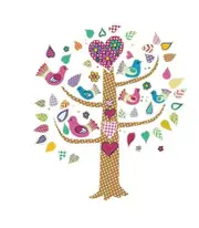 Glow in the Dark Wall Stickers - Tree with Birds - AW9617
