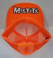 MetalHead Black Death Thrash Color White Skull Misfit Neon Orange Trucker Adjust