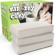 Premium Air Dry Clay 3.3Lbs - Natural Modeling Pottery Clay for Kids, White Craf