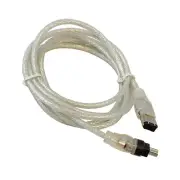 HQRP FireWire Cable / Cord for JVC VC-VDV206U IEEE 1394 4pin to 6pin