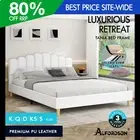 ALFORDSON Bed Frame Queen Double King Single Upholstered Platform Base Leather