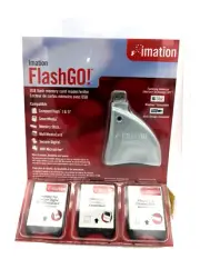 FlashGo Imation USB Flash Memory Card Reader Writer Sealed 2001 New Old Stock