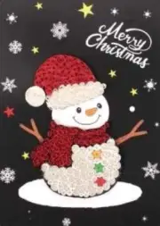 Wizardi Christmas Snowman DIY Making Kit. Paper Quilling Set F07M3-6-Snowman