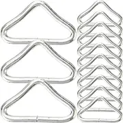 Metal Trampoline D Rings, 30pcs Triangle Trampoline Buckles V-Rings Springs Hooks Compact Parts Accessories for Galvanized Steel Replaceable Tool