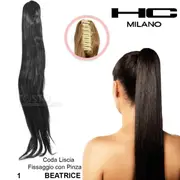Hc milano smooth tail mod.beatrice fixing with clamp col.1 black