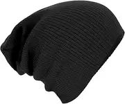 [Beechfield] Slouch Beanie Hat - Classic Knit Slouchy Winter Cap in One Size Fits Most