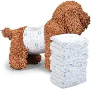 The Fellie Dog Nappies for Male Dogs, Disposable Dog Nappies with Wetness Indicator & 360°Leakage Protection, Dog Wraps for Dogs in Heat, Incontinence, Puppy Training, Surgery Recovery, S - 12 Pcs