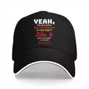 Yeah I Kiss My Grandma on The Mouth Oddly Specific Baseball Caps Peaked Cap