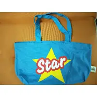 在飛比找蝦皮購物優惠-藍色Yahoo奇摩聯名款Star by Yun棉布側肩背包 