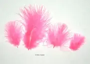 Marabou Feathers Small 1-3" fluffs PINK ORIENT 7 grams approx. 105 per bag