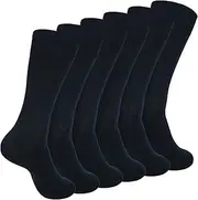[Zaccai] Women's Dress Socks Casual Lightweight Cotton Socks (3 Pairs), 3 Black