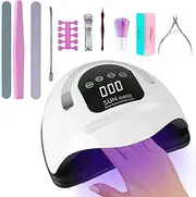 Bouzaak 320W UV LED Nail Lamp, Faster Nail Dryer Gel Polish Light for Hands & Feet, Portable Stand Professional UV Nail Light with 4 Timers & Auto Sensor for Nails Gel Lamp Machine