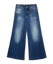 Diesel Kids Distressed Wide-Leg Jeans 8Y,6Y,16Y,4Y,14Y,12Y,10Y dark blue