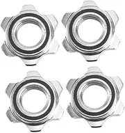 Yardwe 4pcs Nut Dumbbell Hex Barbell Spinlock Collars -Lock Collar Buckle for Barbell - Lock Collar Whip Weight Dumbbell Screw Clamps Dumbell Non-Slip Cast Iron Dumbbell Bar