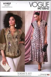 Vogue V1937 Misses XS to XXL Dress and Tunic Uncut Sewing Pattern