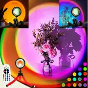 Sunset Lamp Projection, Golden Hour Sunlight Lamp Projector, Remote Control Floo