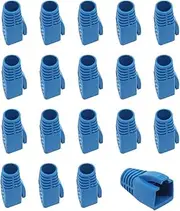 100 PCS Blue Cat6A, Cat7, Cat8 Ethernet Cable Strain Relief Boots, RJ45 Boots, Protects Network Wire, Compatible with Router, Switch, Hub, Modem