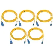 5Pcs 9.8Ft Single-Mode Duplex Fiber Optic Patch Cable LSZH LC to SC