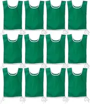 [TOPTIE] Sports Bibs Training Vest Sports Event Vest Apron Bibs with Ties 12 Pack