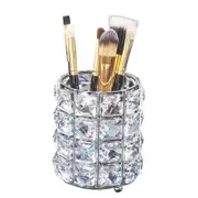 Catzon Makeup Brush Holder Crystal Comb Brushes Pen Storage Container-Sliver
