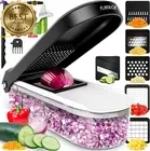Vegetable Chopper Cutter, Food Slicer with Container & 6 Inserts Onion Mandoline
