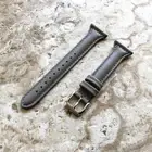 Gray Color Slim Elegant Soft Leather Band Strap for Fitbit Versa 3 4 and Sense 2