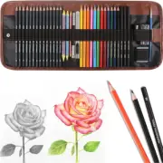 39 PCS Sketching Drawing Pencil Set-Charcoal Sketch Kit Cover Graphite Pencils