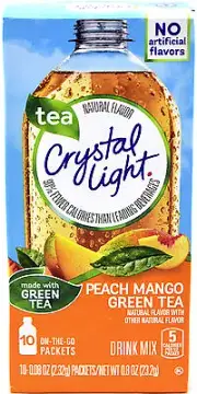 20 10-Packet Boxes Crystal Light Peach Mango Green Tea On The Go Drink Mix