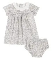 [Il Gufo] Il Gufo Baby cotton dress and bloomers set M 12 blue
