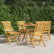 Folding Garden Chairs 4 pcs 47x63x90 cm Solid Wood Teak vidaXL