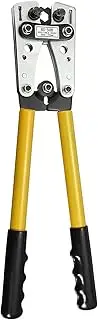 6-50 mm Crimper Plier Tool Crimp Tube Terminal Battery Cable Lugs Hex Crimping Tool Cable Terminal Plier Hand Tool T0077 suitable for automotive, construction(Yellow)