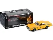 Greenlight 84161 1978 Dodge Monaco Taxi "City Cab Co." Yellow "Rocky III" 1/24