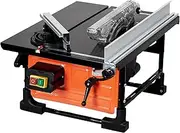 Table Saw for Jobsite, GAOMON 8-inch 6.7-Amp Copper Motor, Cutting Speed up to 3576RPM, 24T Blade,Compact Portable Table Saw Kit with Sliding Miter Gauge DIY Woodworking and Furniture Making, Orange