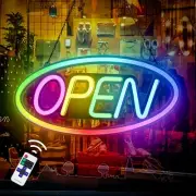 22" X 11" LED Neon Open Sign for Businesses – Ultra-Bright, Remote Control