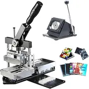 80 * 53mm Fridge Button Maker Machine, Magnet Button Badge Making with Paper Cutter + 150pcs Component, DIY Photo Refrigerator Sticker Magnet Press Machine, Gift Button, Team Badge