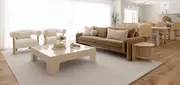 Skandi Natural White Felted Wool Rug