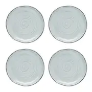 4x Ecology Ottawa Stoneware Rustic Side Serving Food/Platter Plate 21cm - Lichen