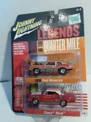 Johnny Lightning Legends 2 pack 1966 Chevy Grumpys Toy Don Nicholson 1970 Ford