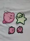 Kirby Rubber Strap Lot Ichiban Kuji 25th Dot Design Keychain Set