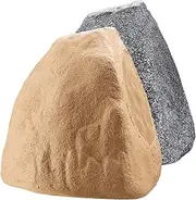 RX805 8-Inch 200W Outdoor Weather-Resistant Rock Speaker - - (Pair, Brown)