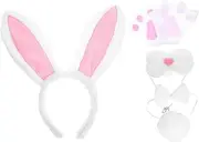 [LIFKOME] 1 Set Bunny Ear Headband Rabbit Ear Headband with Tail Animal Ear Headband Animal Rabbit Costume Easter Accessories Rabbit Ear Headband with Bowtie Easter Rabbit Costume
