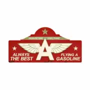 FLYING A GASOLINE HIGH OCTANE 26" HEAVY DUTY USA MADE METAL ADVERTISING SIGN